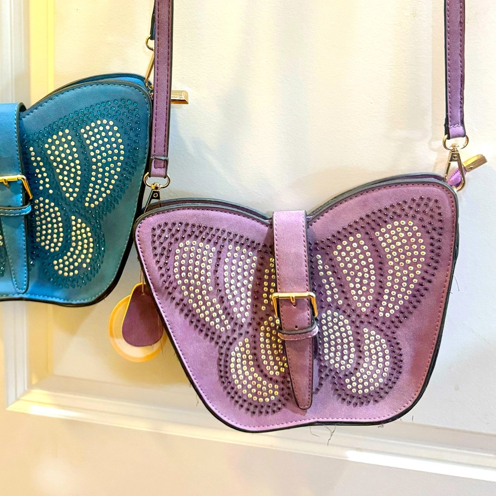 Sparkly Butterfly purse NWT Purple ( blue also available)